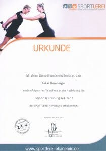 Personal Trainer Dresden Lukas Hamberger Personal Trainer A-Lizenz Personal Trainer Dresden Ausbildungen PT Lizenz