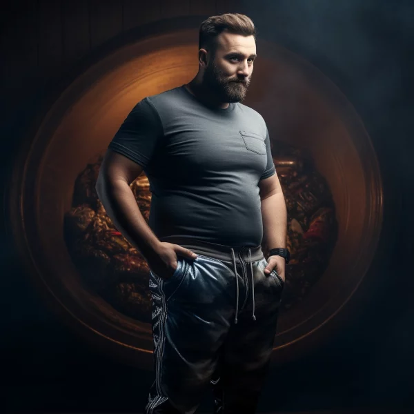Fitter man mit übergewicht am Bauch personal trainer Dresden Lukas Hamberger
